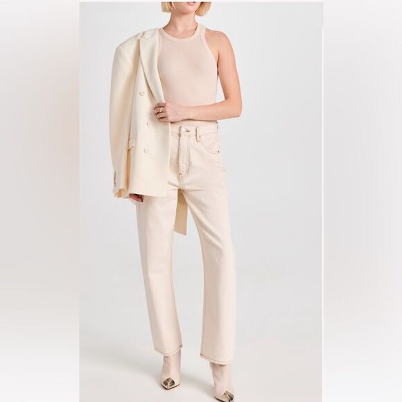 NWT RE/DONE 90s Low Slung Jean In Rinsed Birch/Beige - Picture 2 of 9